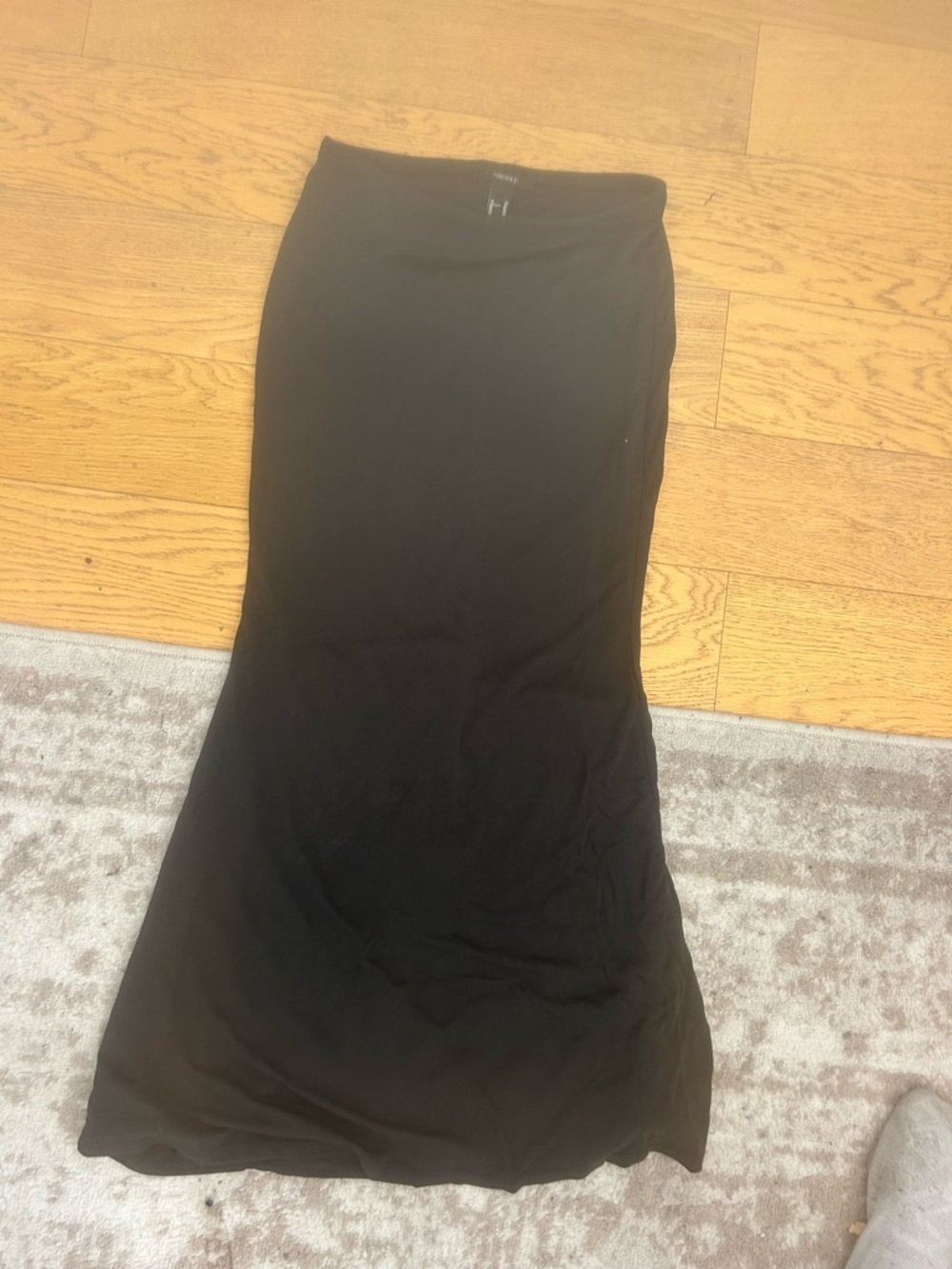 Black Maxi Skirt - Women's Stretch Long Skirt